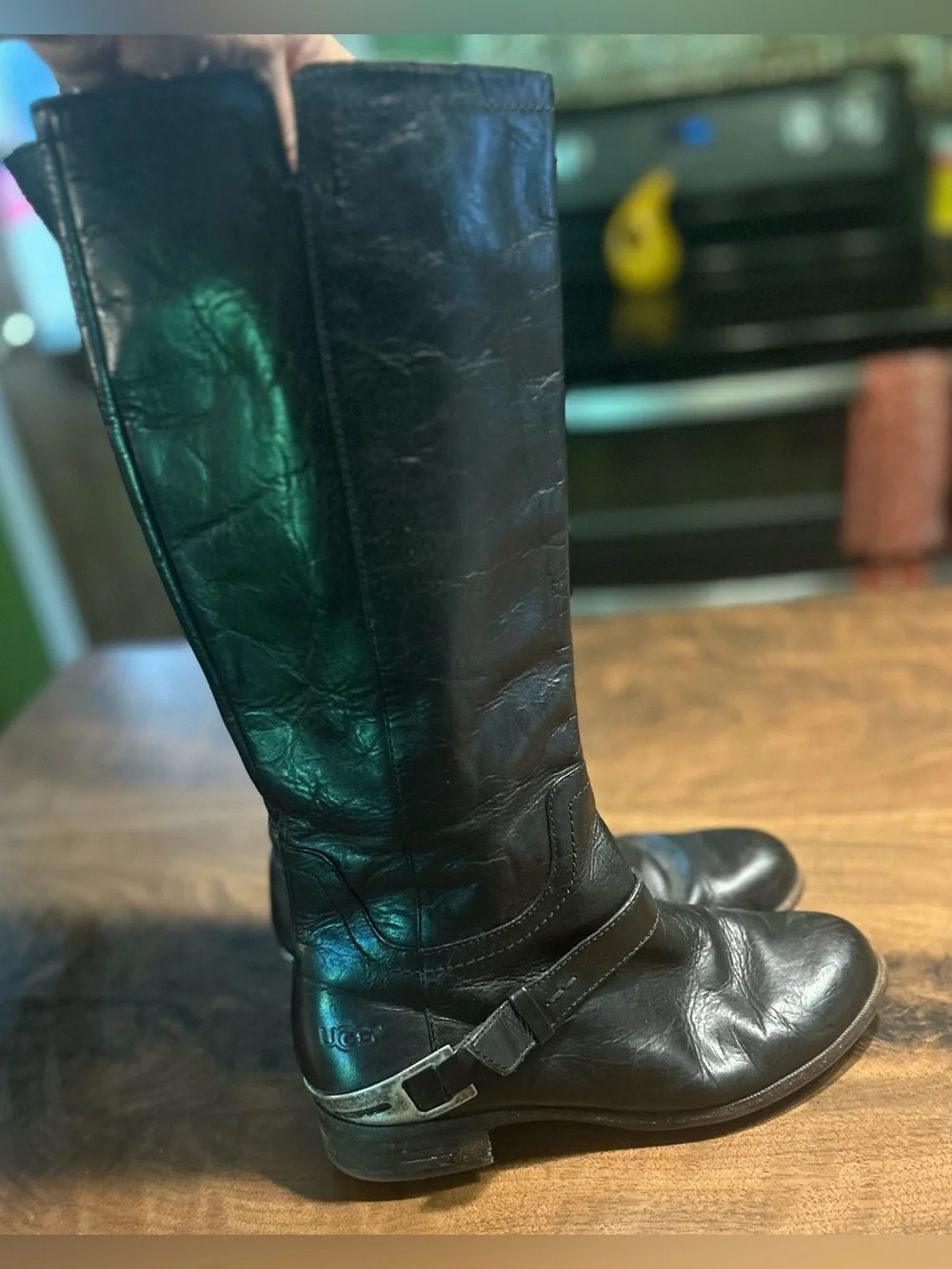 UGG Channing Leather Belted Riding Boot